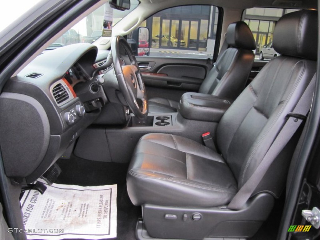 Ebony Interior 2009 GMC Sierra 2500HD SLE Crew Cab 4x4 Photo #58020074