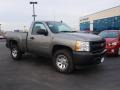 2008 Graystone Metallic Chevrolet Silverado 1500 Work Truck Regular Cab  photo #2