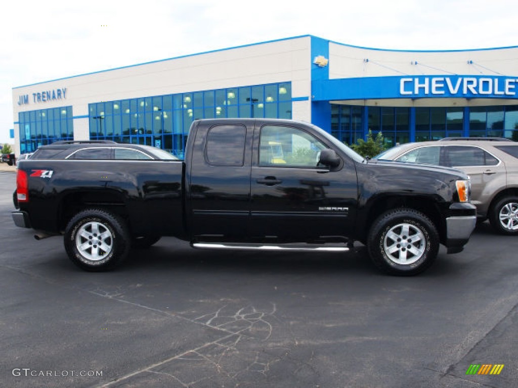 2010 Sierra 1500 SLE Extended Cab 4x4 - Onyx Black / Ebony photo #1