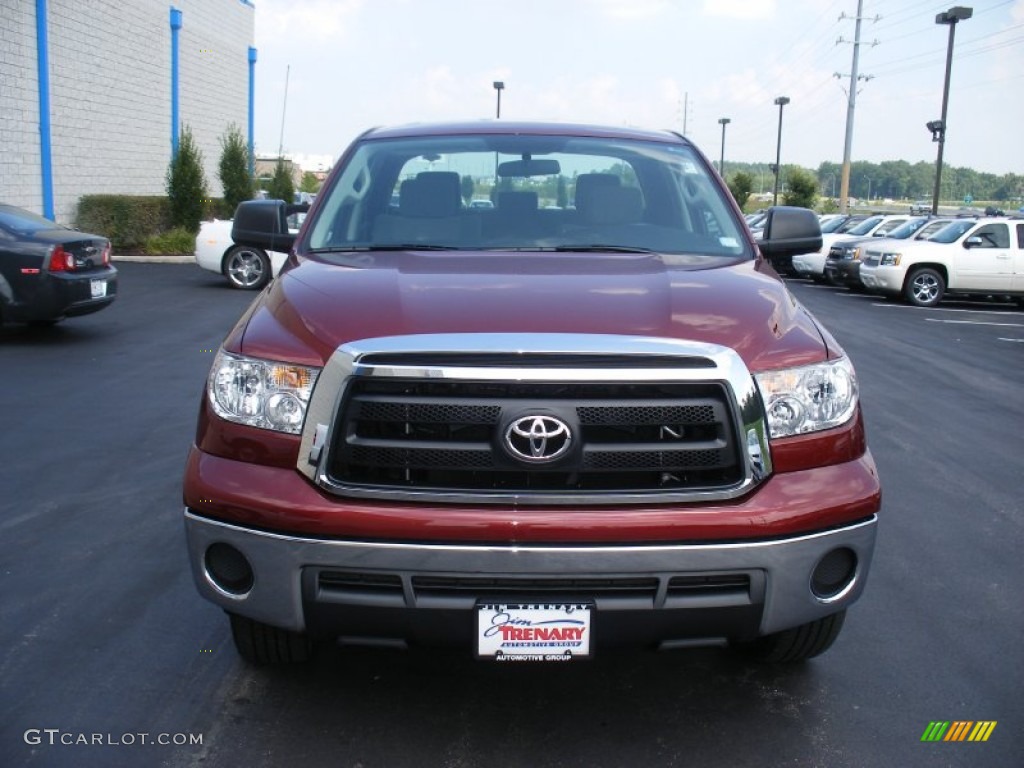 2010 Tundra Double Cab 4x4 - Salsa Red Pearl / Graphite Gray photo #7