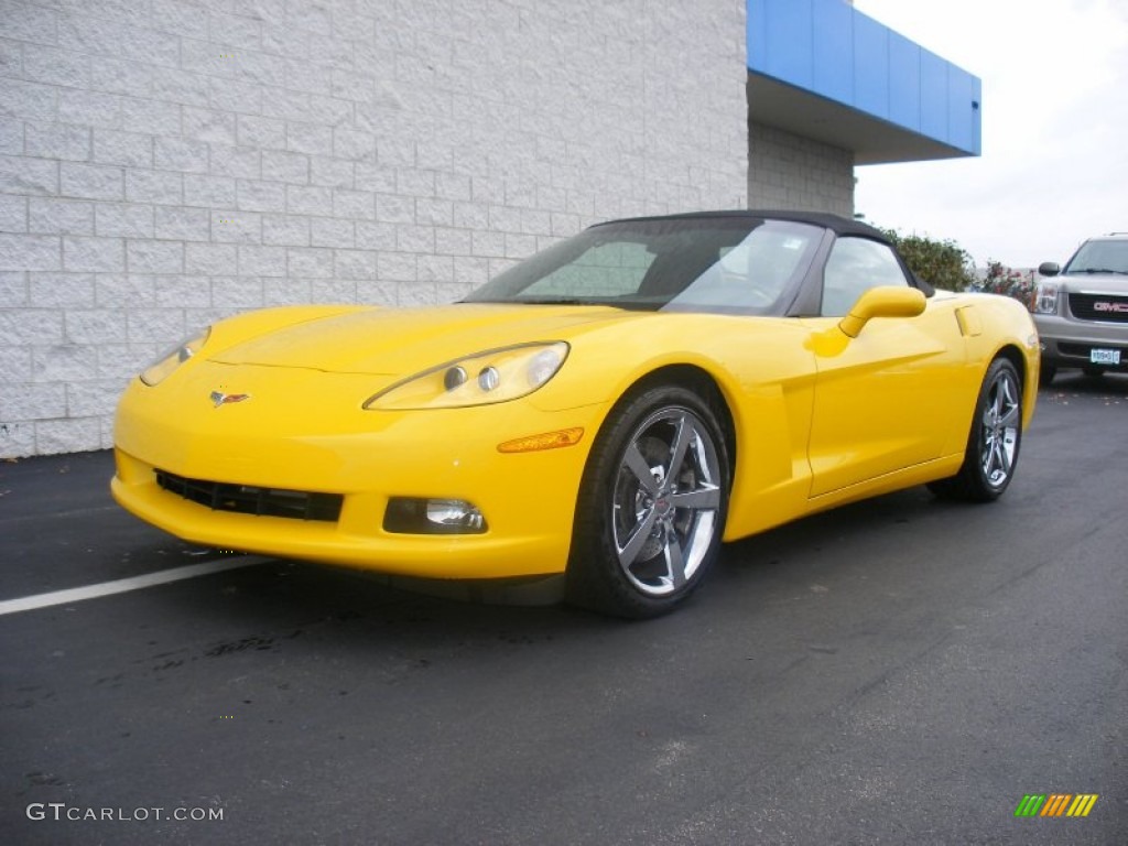 Velocity Yellow 2010 Chevrolet Corvette Convertible Exterior Photo #58026359