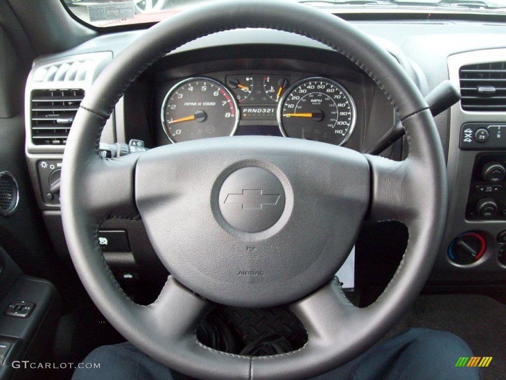 2012 Chevrolet Colorado LT Extended Cab 4x4 Ebony Steering Wheel Photo #58026521