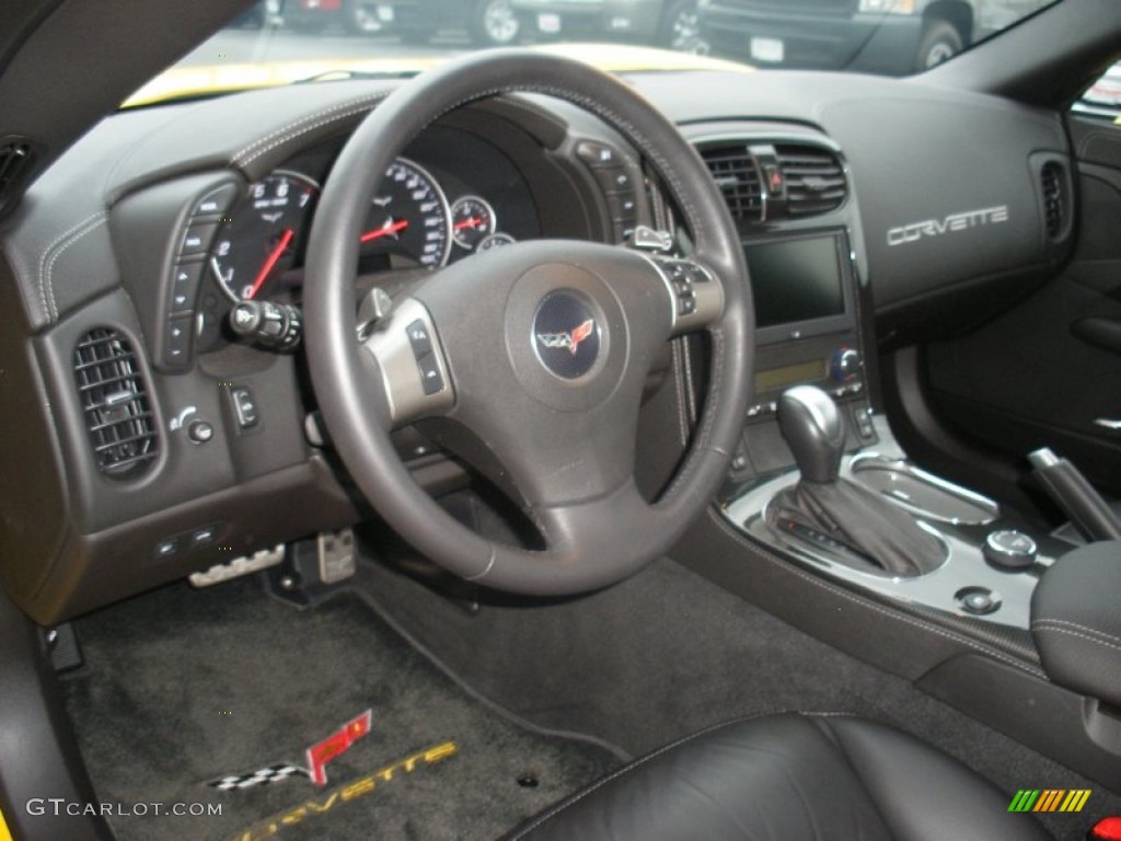2010 Chevrolet Corvette Convertible Ebony Black Dashboard Photo #58026570