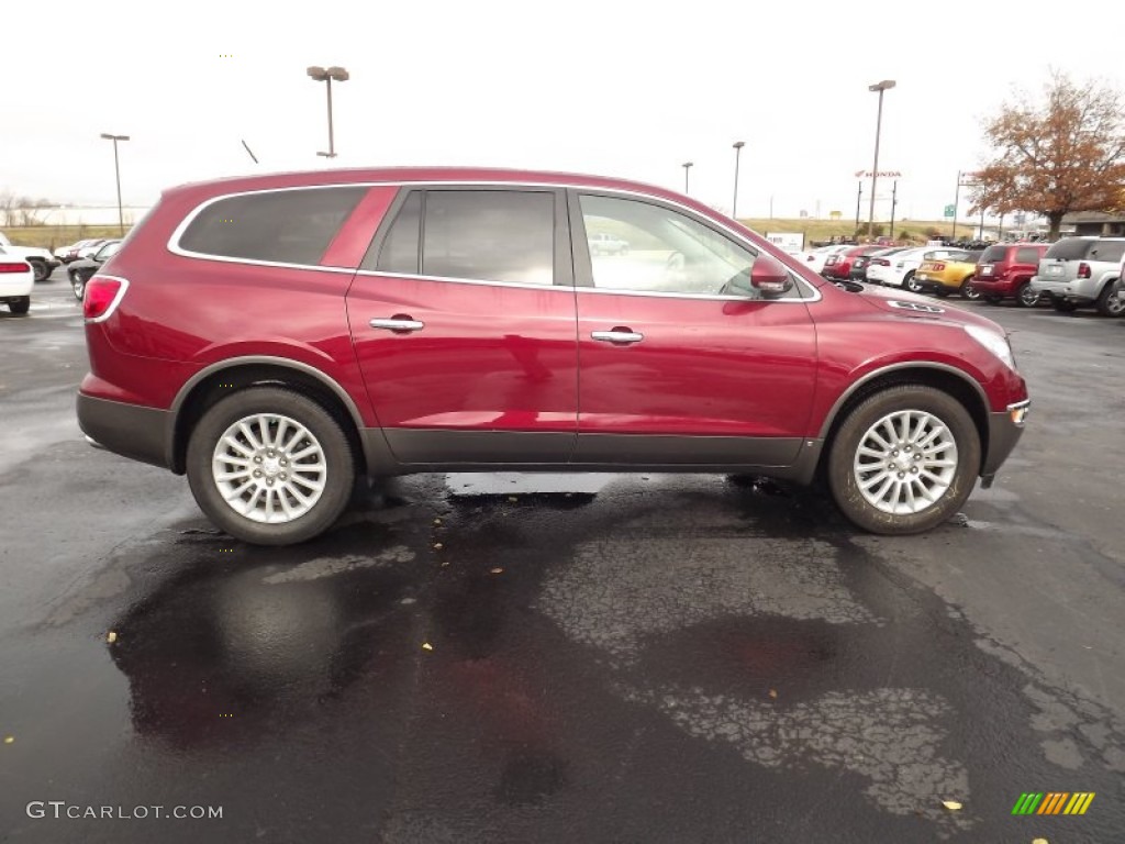 2008 Enclave CXL - Red Jewel / Cashmere/Cocoa photo #4