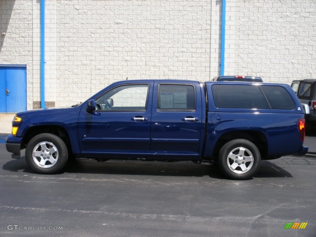 Deep Navy Blue 2009 Chevrolet Colorado LT Crew Cab Exterior Photo #58029700