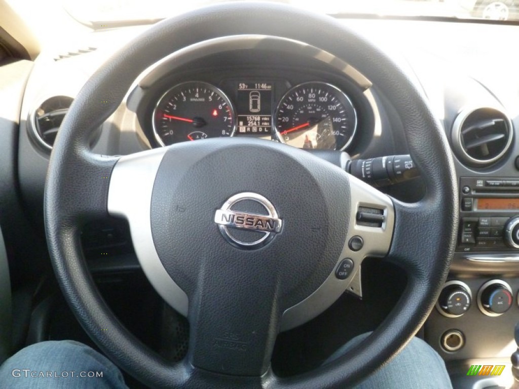 2011 Rogue S AWD - Gotham Gray Metallic / Black photo #23