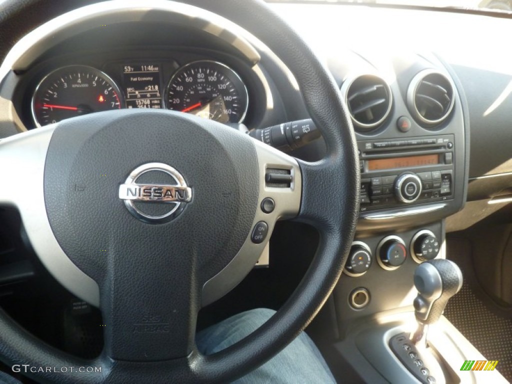 2011 Rogue S AWD - Gotham Gray Metallic / Black photo #25