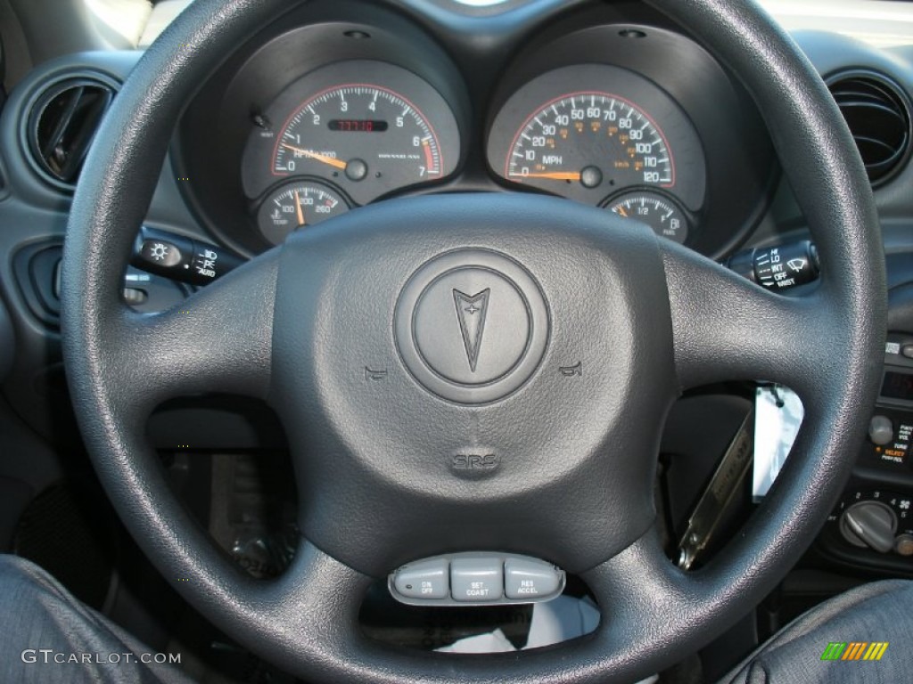 2002 Pontiac Grand Am SE Sedan Dark Pewter Steering Wheel Photo #58031507