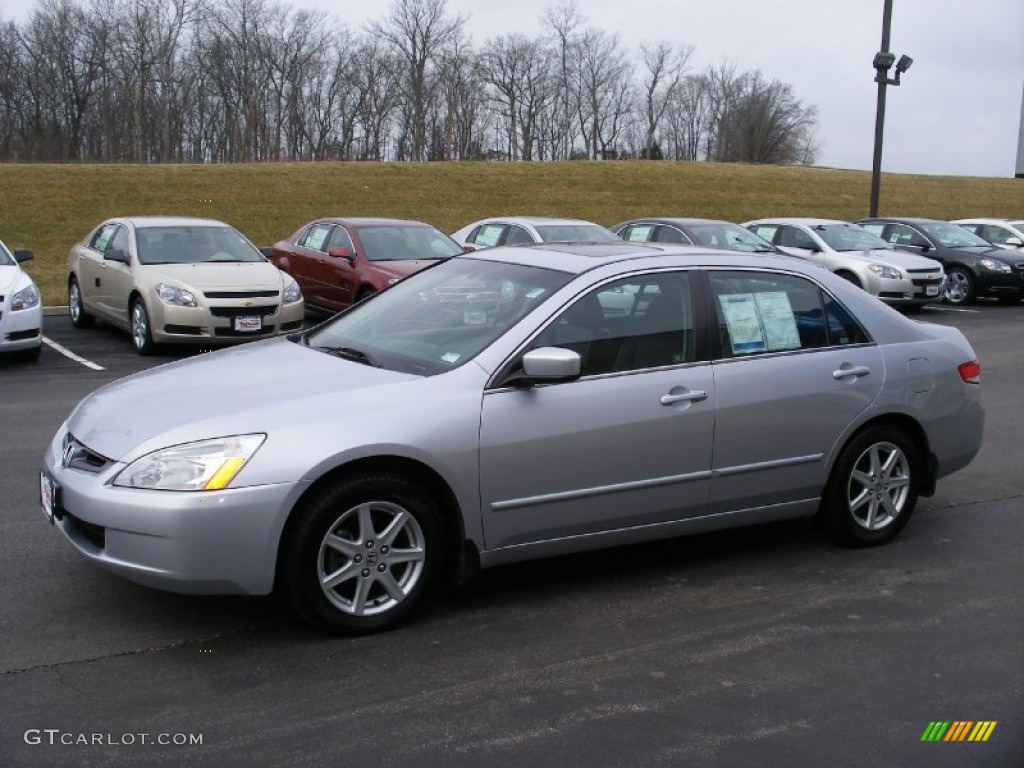 2003 Accord EX V6 Sedan - Satin Silver Metallic / Black photo #2