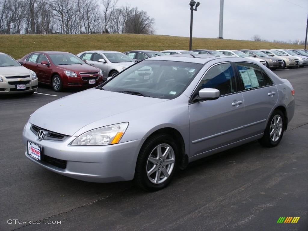 2003 Accord EX V6 Sedan - Satin Silver Metallic / Black photo #3