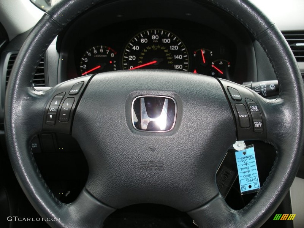 2003 Accord EX V6 Sedan - Satin Silver Metallic / Black photo #15