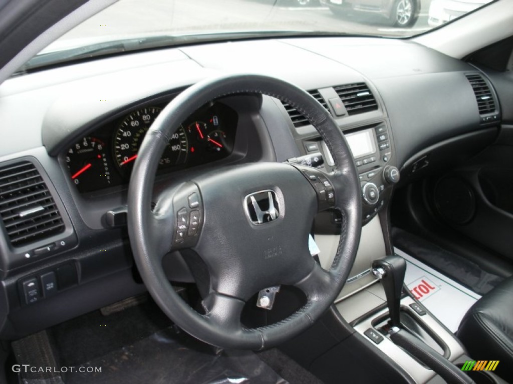 2003 Accord EX V6 Sedan - Satin Silver Metallic / Black photo #17