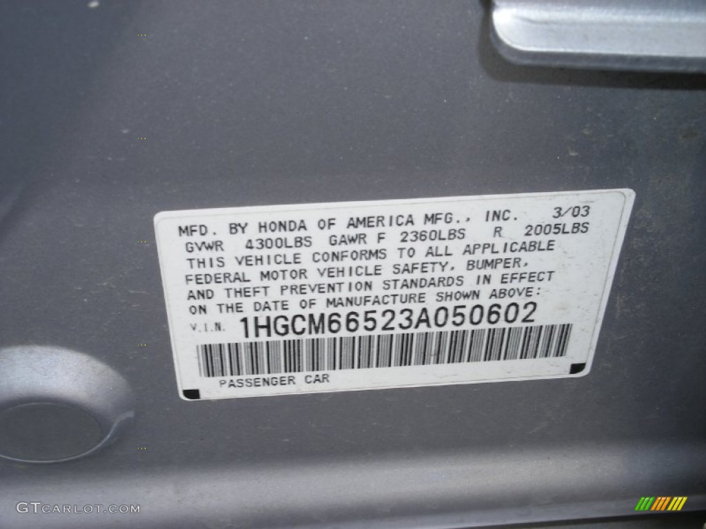 2003 Accord EX V6 Sedan - Satin Silver Metallic / Black photo #40