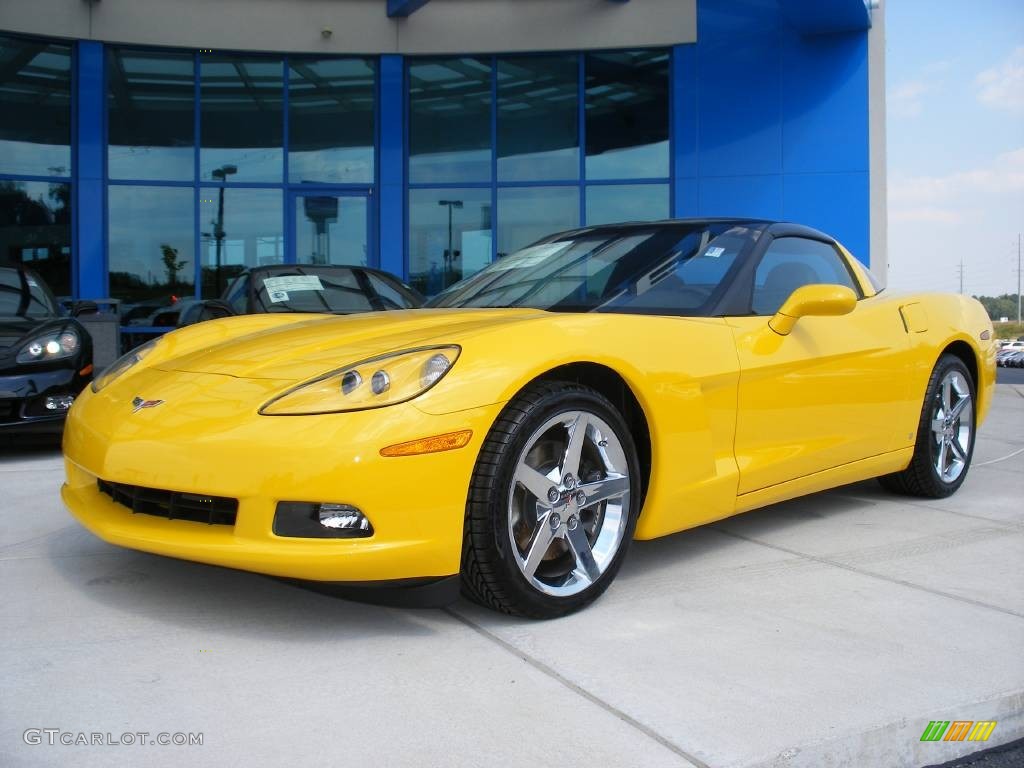 2008 Corvette Coupe - Velocity Yellow / Ebony photo #1