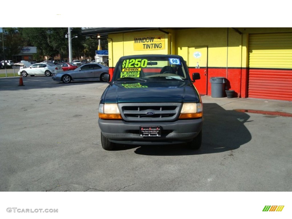 1998 Ranger XL Extended Cab - Deep Emerald Green Metallic / Medium Prairie Tan photo #1