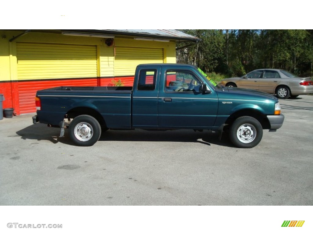 1998 Ranger XL Extended Cab - Deep Emerald Green Metallic / Medium Prairie Tan photo #2