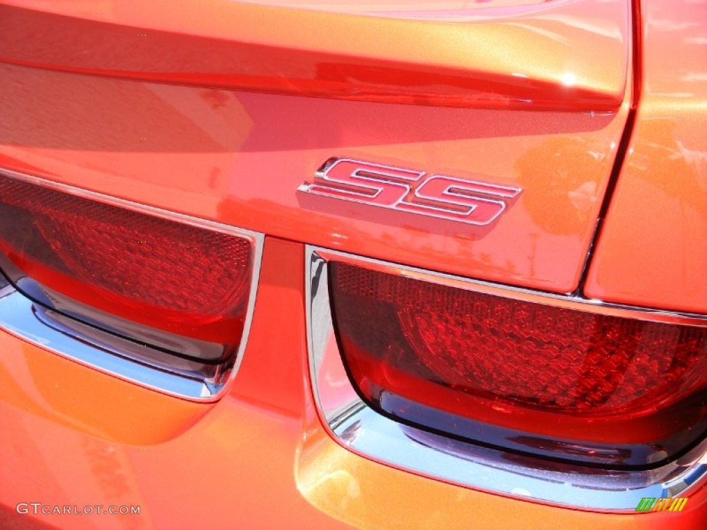 2010 Camaro SS/RS Coupe - Inferno Orange Metallic / Black photo #33