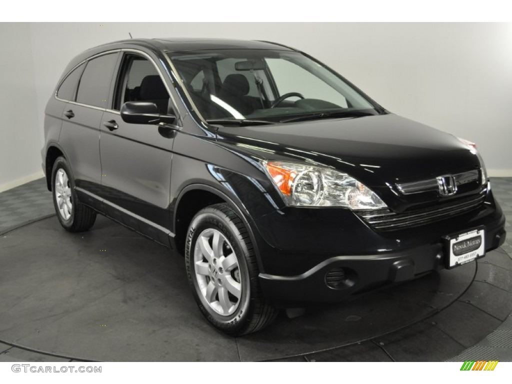 2008 CR-V EX 4WD - Nighthawk Black Pearl / Black photo #6