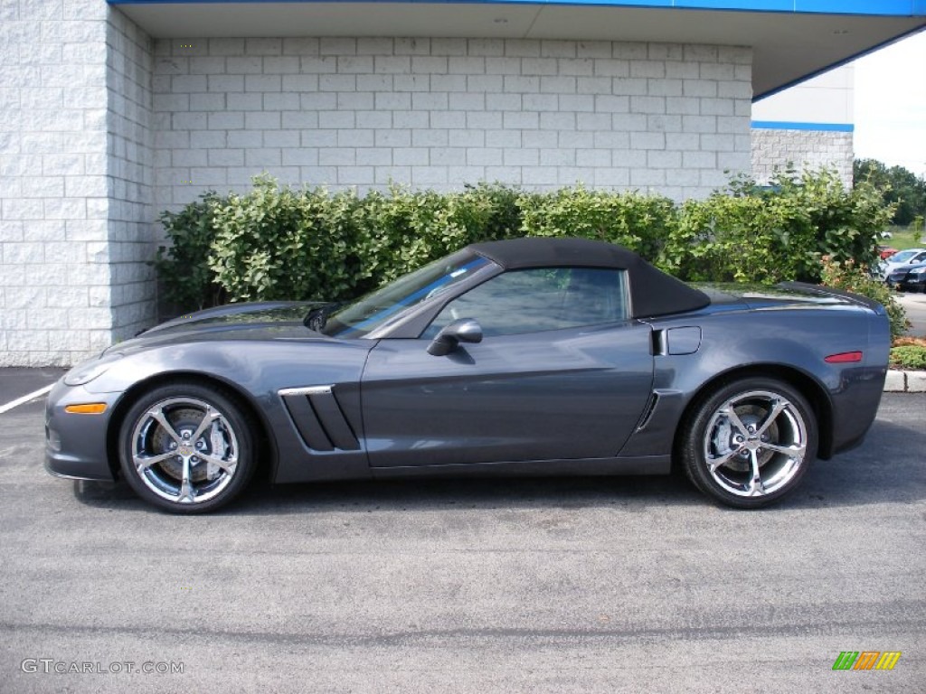 Cyber Gray Metallic 2010 Chevrolet Corvette Grand Sport Convertible Exterior Photo #58037825