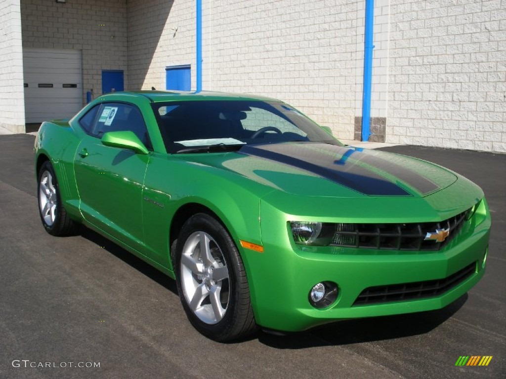 2010 Camaro LT Coupe - Synergy Green Metallic / Black photo #1