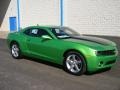 2010 Synergy Green Metallic Chevrolet Camaro LT Coupe  photo #2
