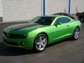 2010 Synergy Green Metallic Chevrolet Camaro LT Coupe  photo #7