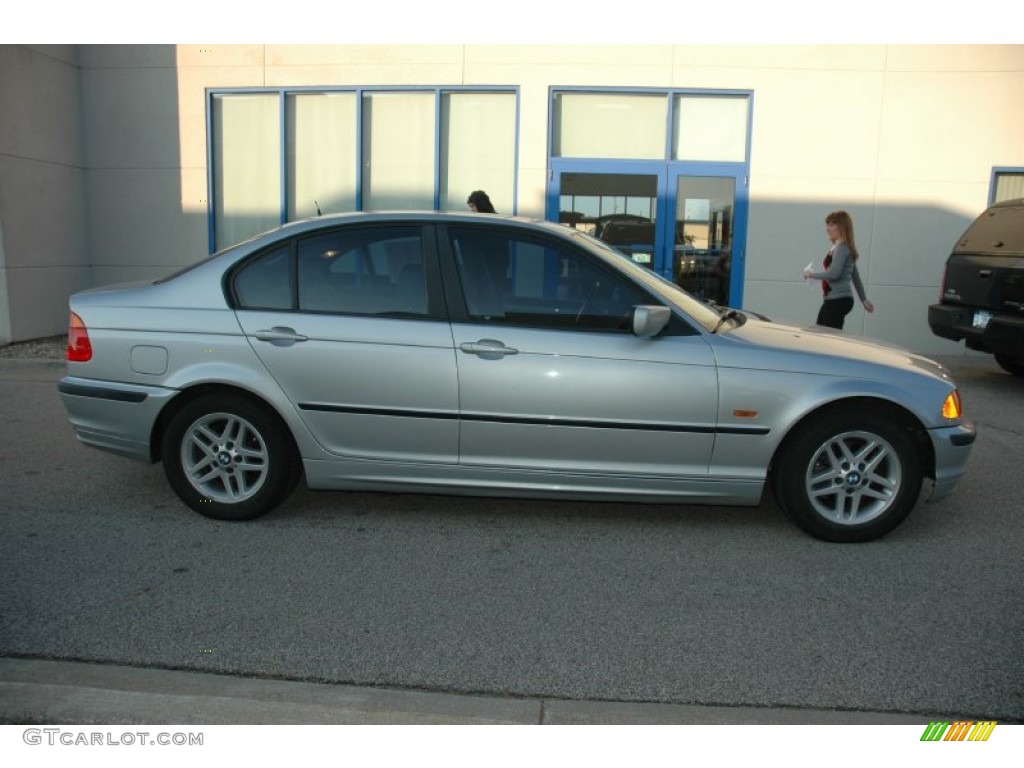 2000 3 Series 323i Sedan - Titanium Silver Metallic / Grey photo #15