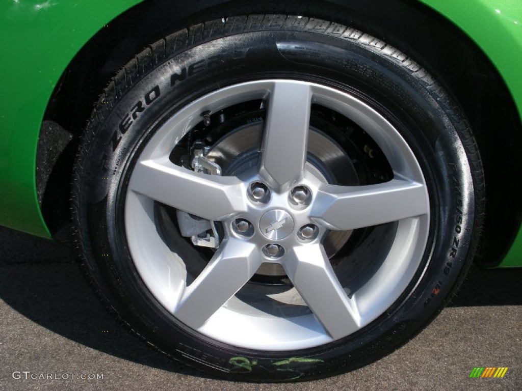 2010 Camaro LT Coupe - Synergy Green Metallic / Black photo #34