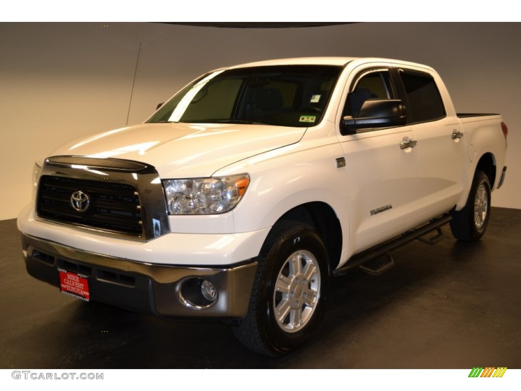 2008 Tundra CrewMax - Super White / Graphite Gray photo #1