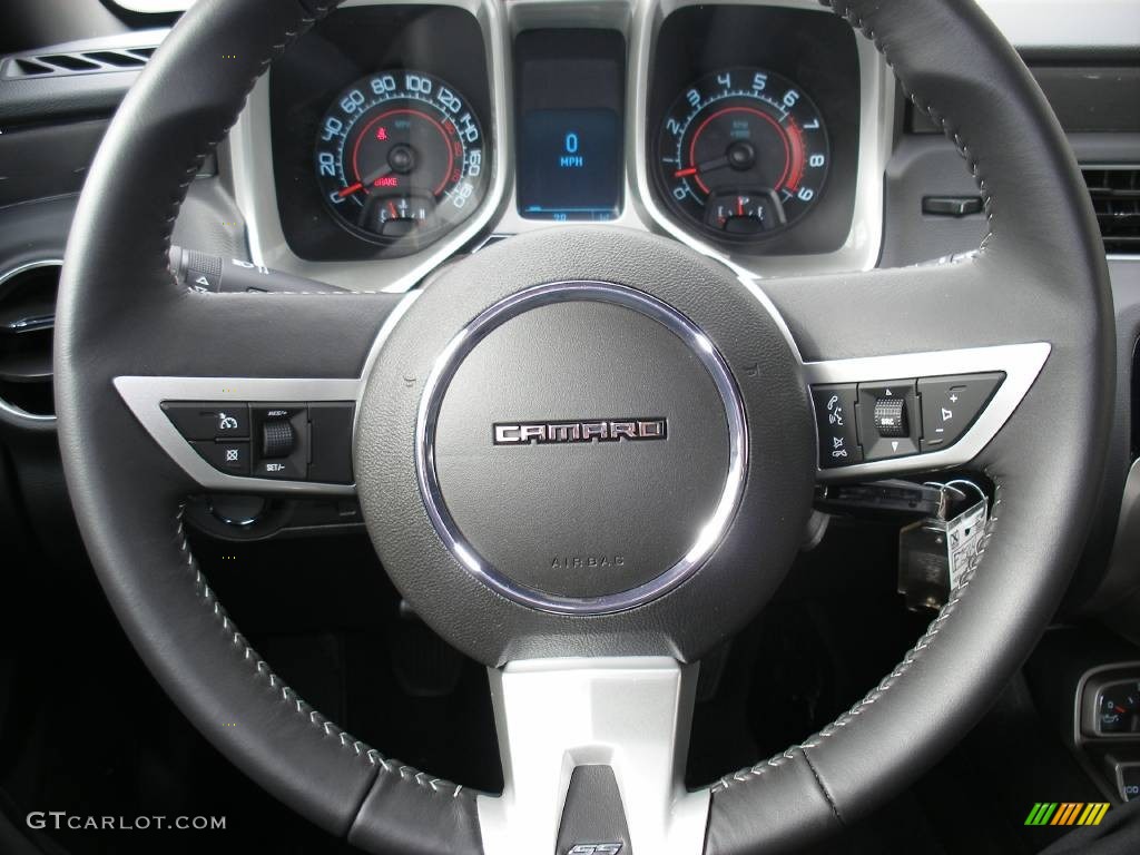 2010 Chevrolet Camaro SS/RS Coupe Black Steering Wheel Photo #58040212