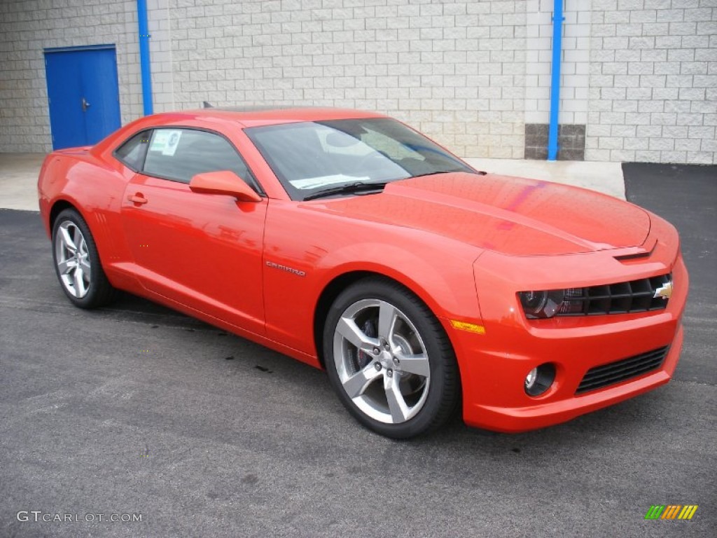 Inferno Orange Metallic 2010 Chevrolet Camaro SS/RS Coupe Exterior Photo #58041076