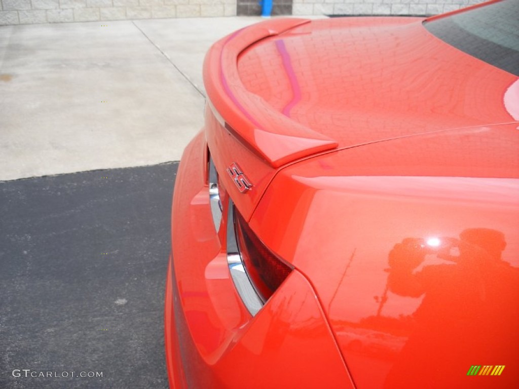 2010 Camaro SS/RS Coupe - Inferno Orange Metallic / Black photo #35