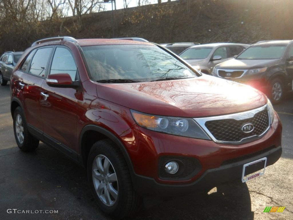 2011 Sorento LX - Spicy Red / Gray photo #14