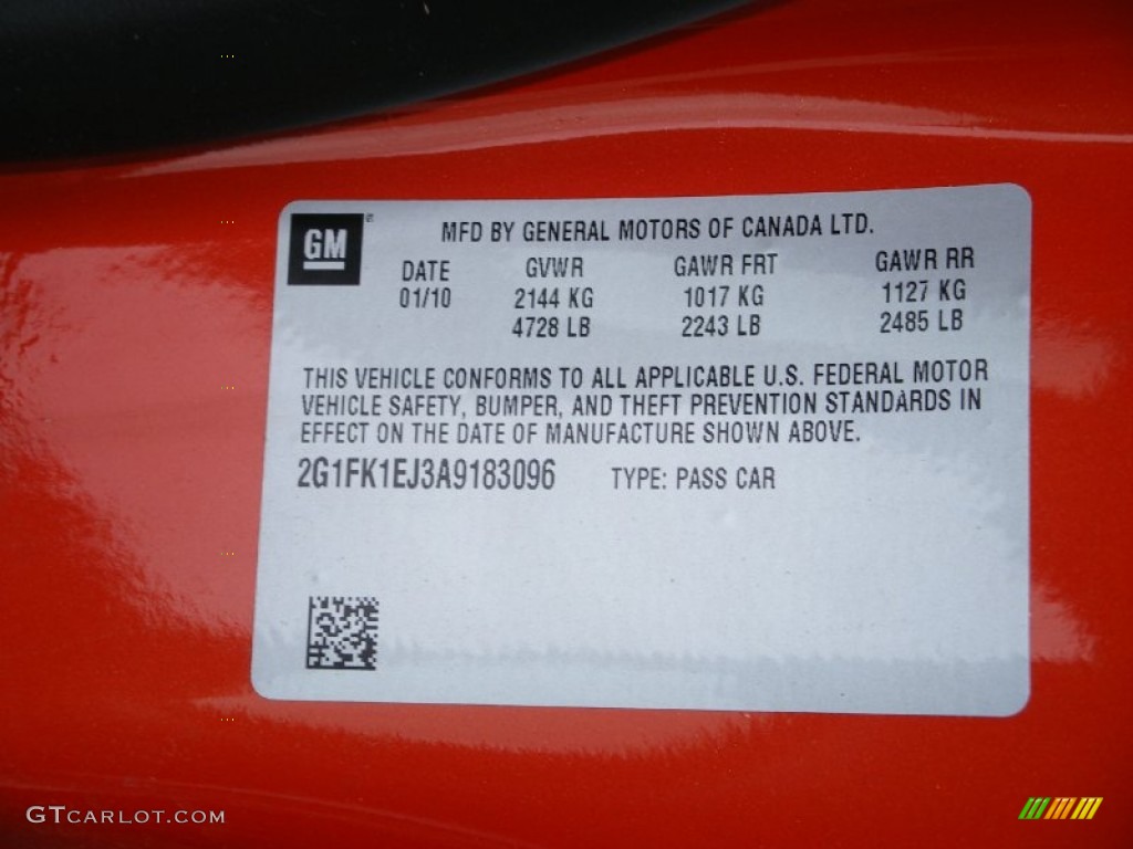 2010 Camaro SS/RS Coupe - Inferno Orange Metallic / Black photo #43