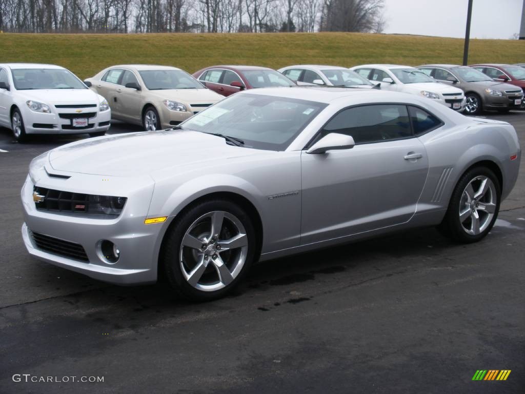 2010 Camaro SS/RS Coupe - Silver Ice Metallic / Black photo #2