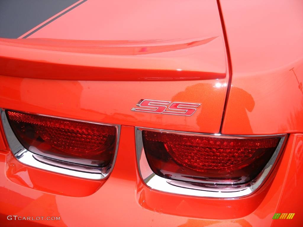 2010 Camaro SS/RS Coupe - Inferno Orange Metallic / Black photo #16