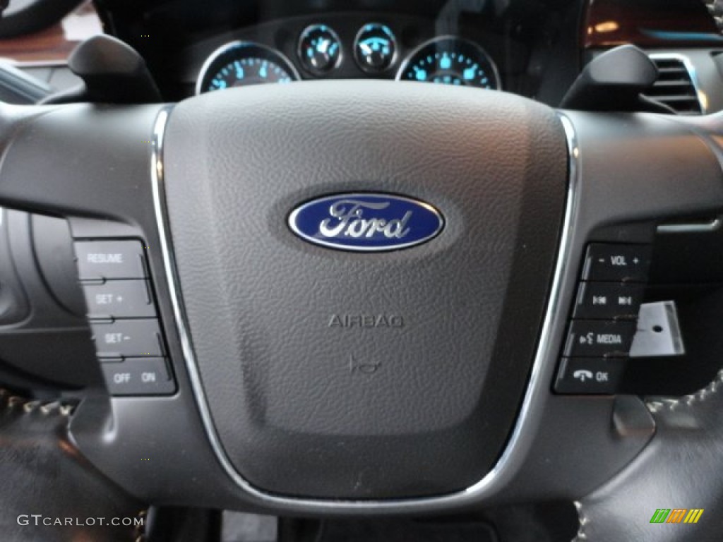 2010 Ford Flex SEL EcoBoost AWD Charcoal Black Steering Wheel Photo #58042028
