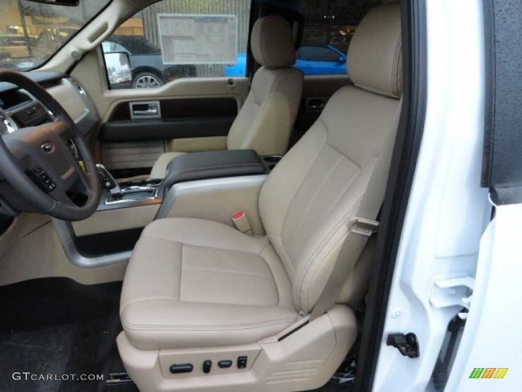 Pale Adobe Interior 2012 Ford F150 Lariat SuperCrew 4x4 Photo #58042482