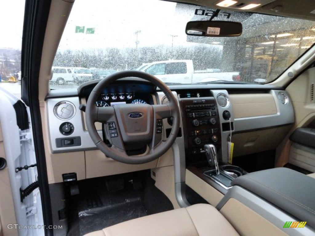 2012 Ford F150 Lariat SuperCrew 4x4 Pale Adobe Dashboard Photo #58042501