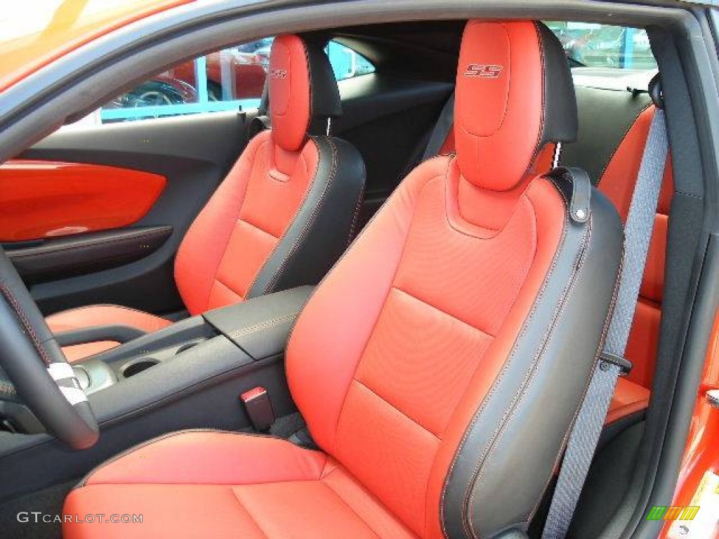 Black/Inferno Orange Interior 2010 Chevrolet Camaro SS/RS Coupe Photo #58042886
