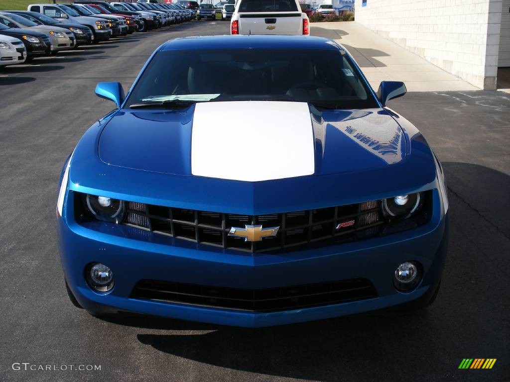 2010 Camaro LT Coupe - Aqua Blue Metallic / Black photo #3