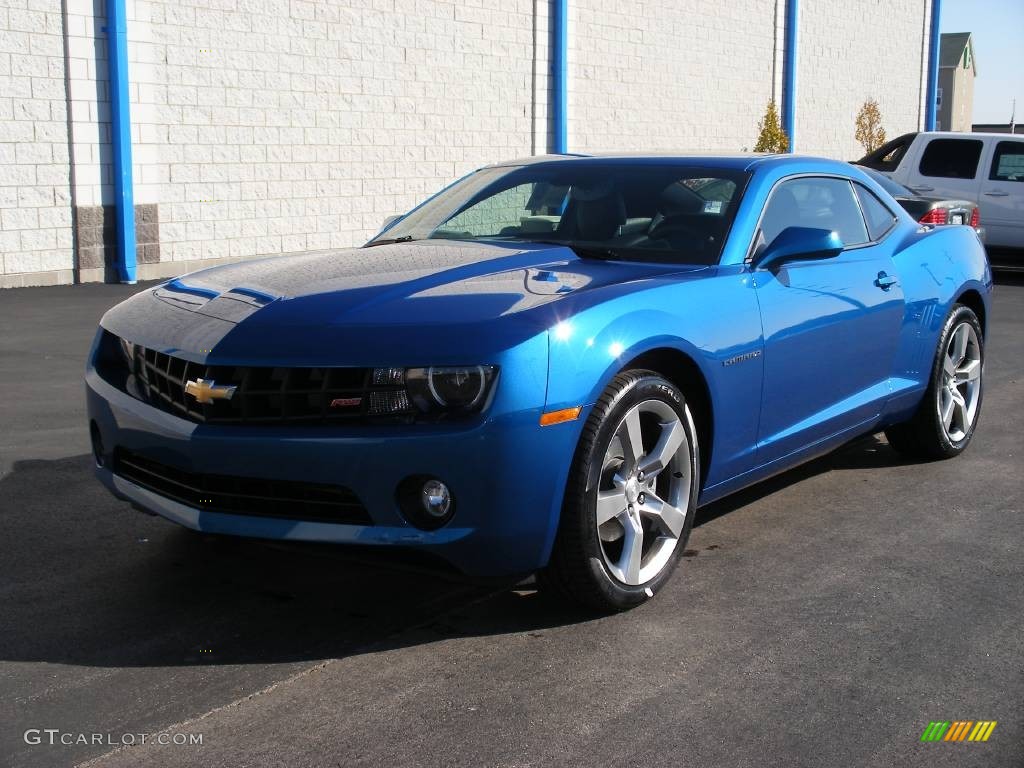 2010 Camaro LT Coupe - Aqua Blue Metallic / Black photo #8