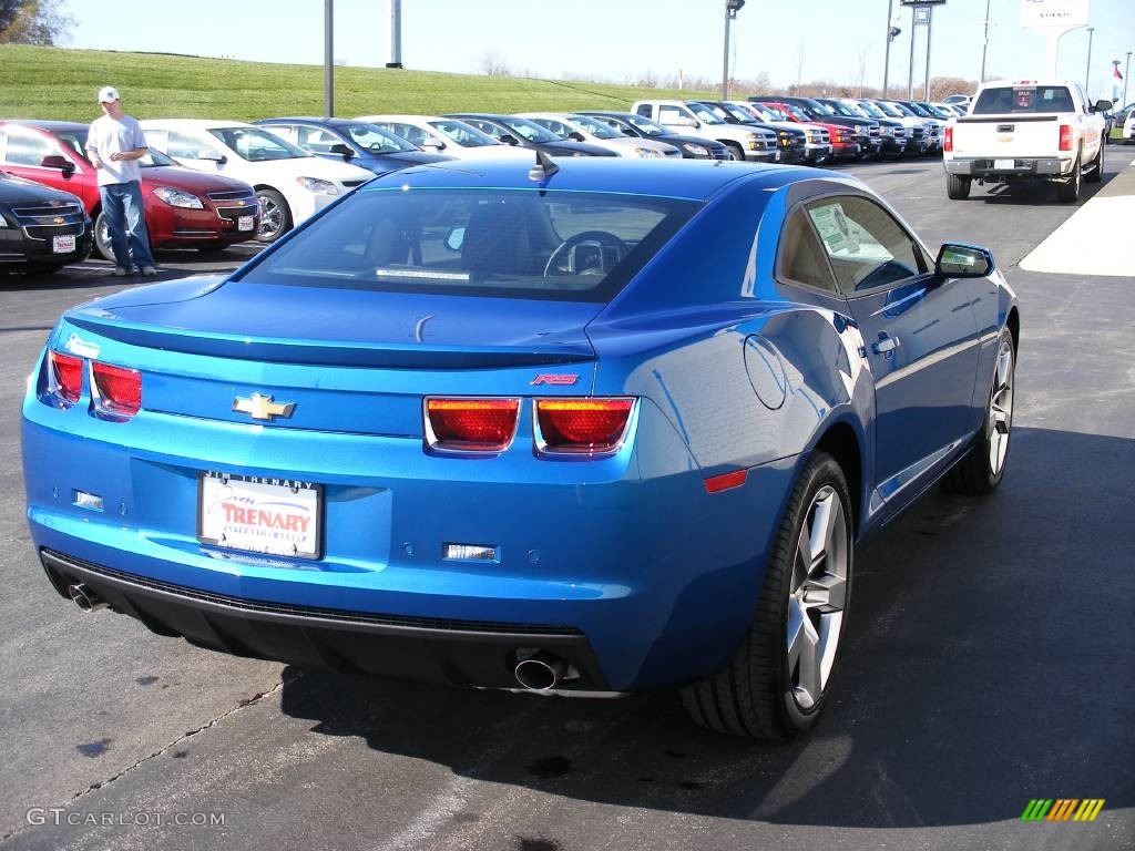 2010 Camaro LT Coupe - Aqua Blue Metallic / Black photo #12