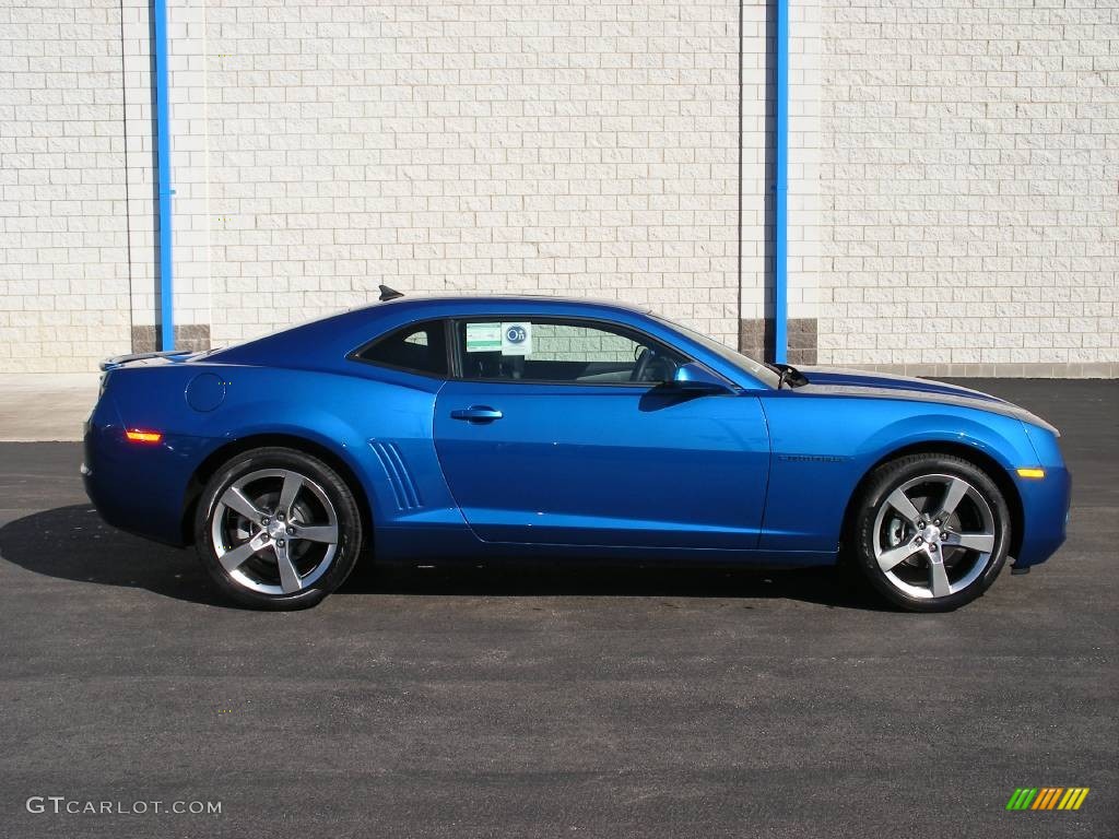 2010 Camaro LT Coupe - Aqua Blue Metallic / Black photo #13