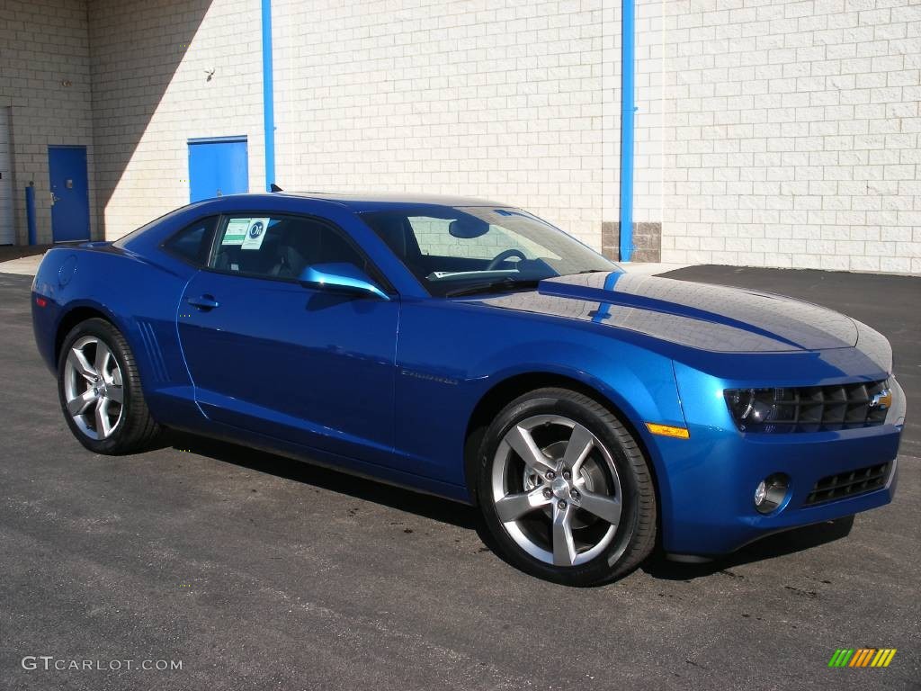 2010 Camaro LT Coupe - Aqua Blue Metallic / Black photo #14