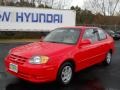 Retro Red 2003 Hyundai Accent GL Coupe
