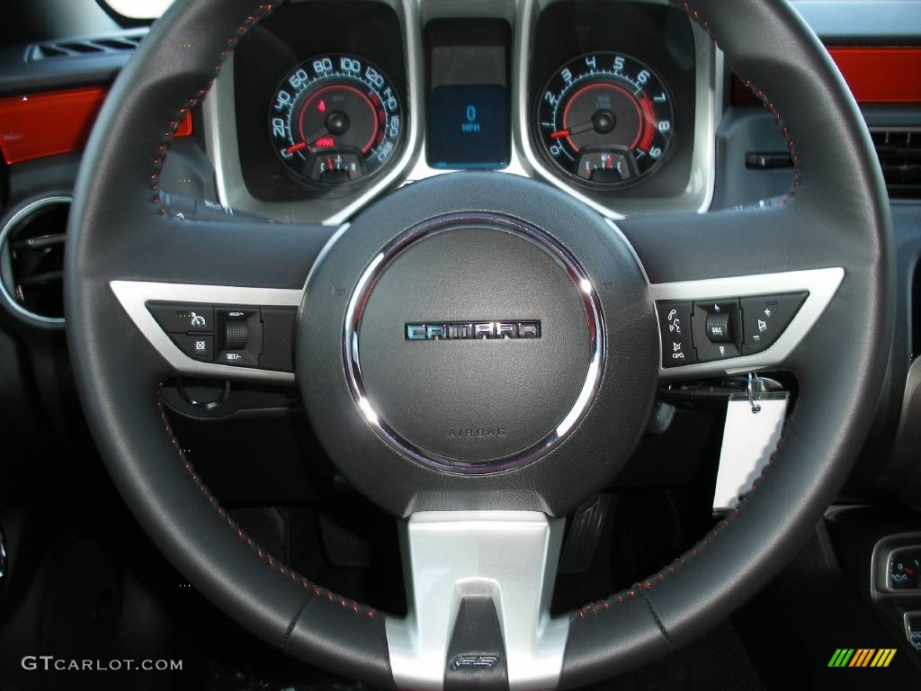 2010 Camaro SS Coupe - Summit White / Black/Inferno Orange photo #29