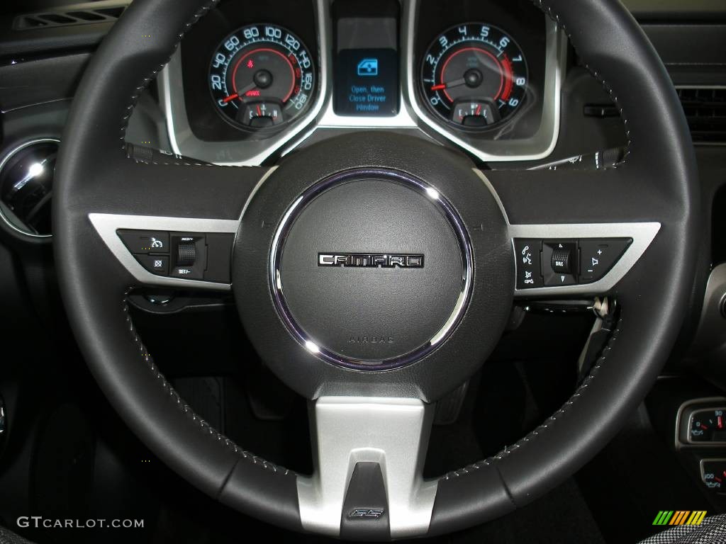 2010 Chevrolet Camaro SS/RS Coupe Black Steering Wheel Photo #58048275