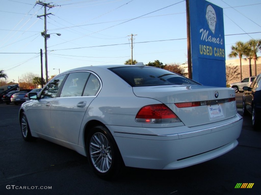 2004 7 Series 745Li Sedan - Alpine White / Dark Beige/Beige III photo #5