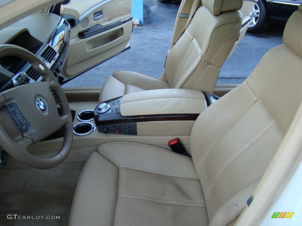 2004 7 Series 745Li Sedan - Alpine White / Dark Beige/Beige III photo #10